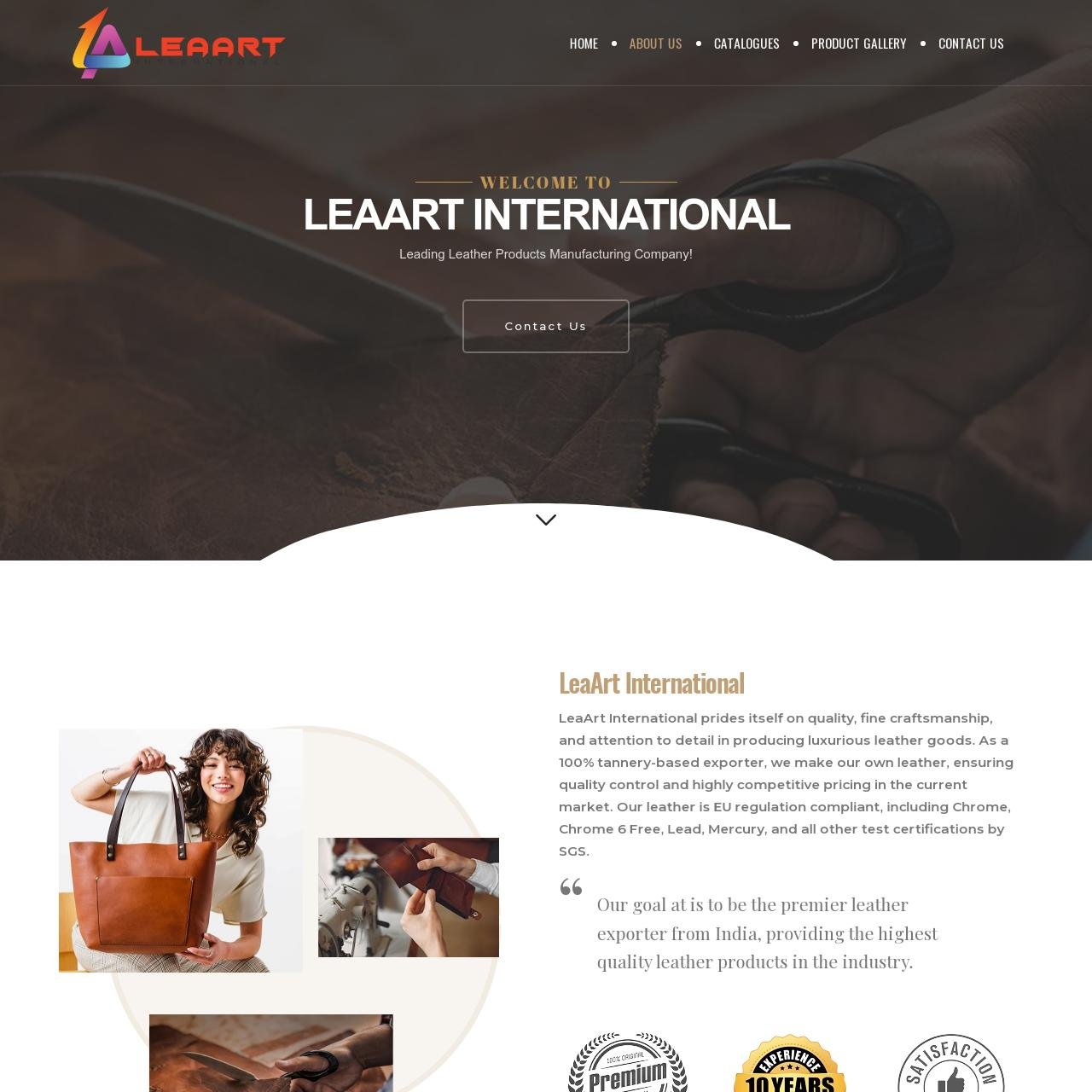 leather-goods-export-import-website-design